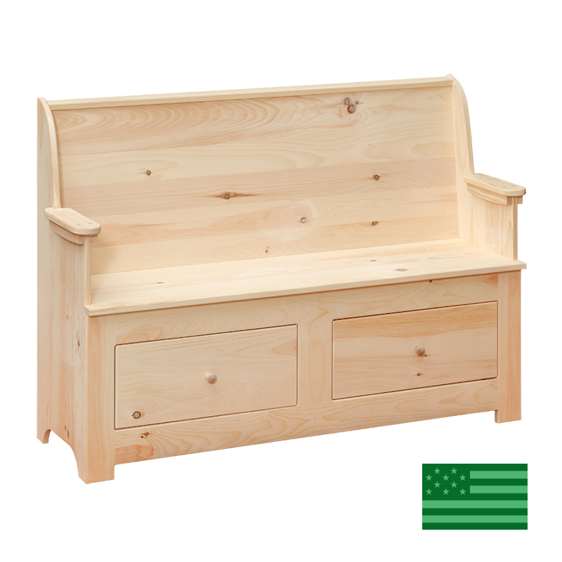 Deacons Bench with Drawers